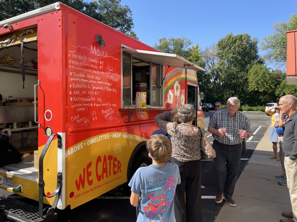 red food truck at event